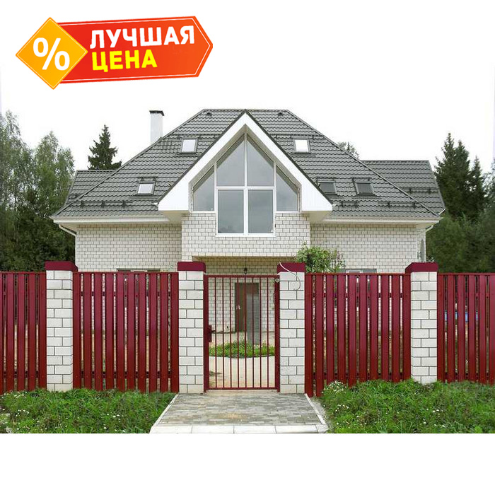 Штакетник П-образный А фигурный Grand Line 0,5 Drap RAL7024 Графит